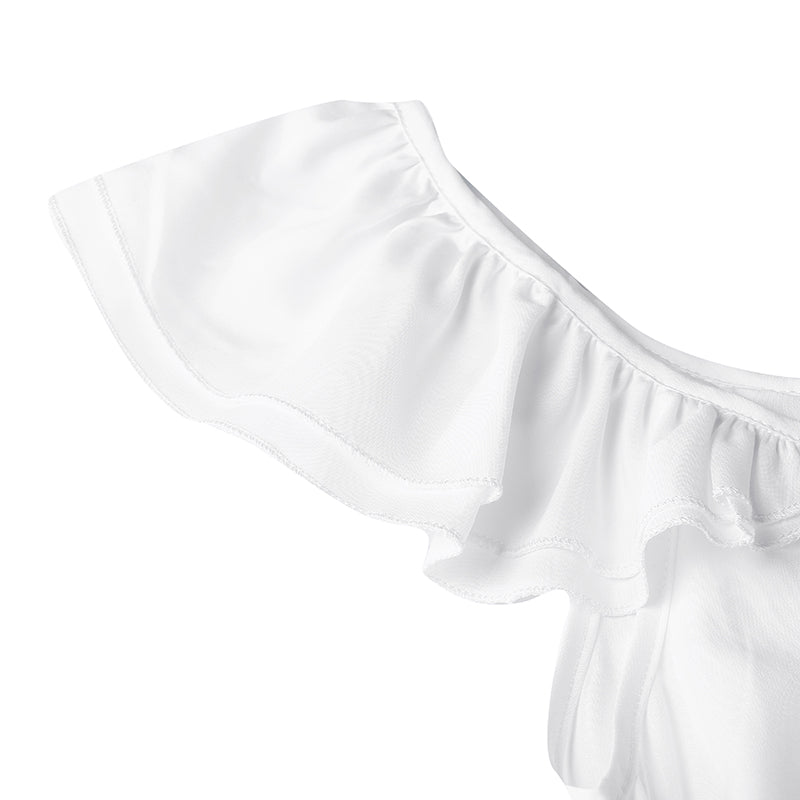 Vestido Mavie Longo Com Babados nas Alças Saia 1 Maria