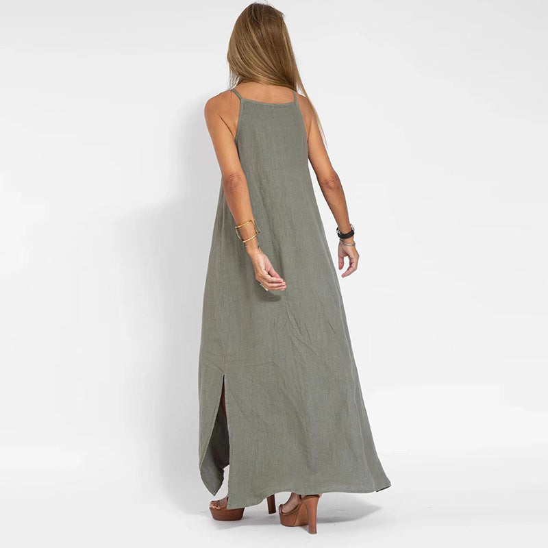 Vestido Ana Longo de Alcinha Fina