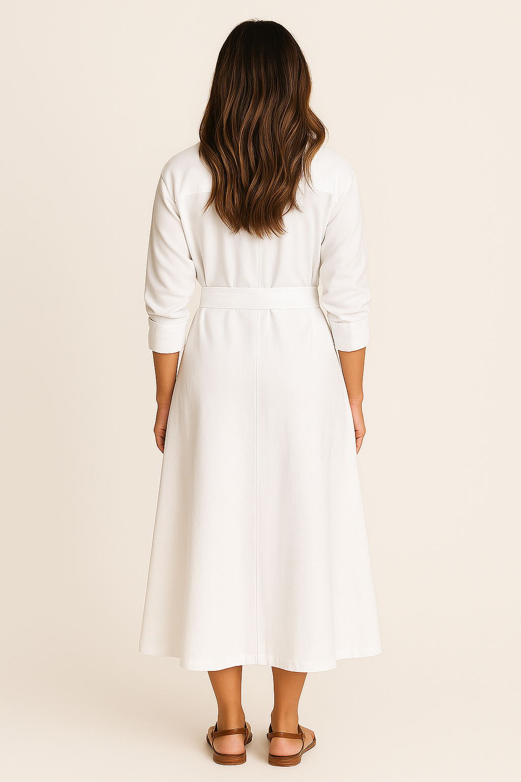Vestido Dora™ Manga Longa Decote V