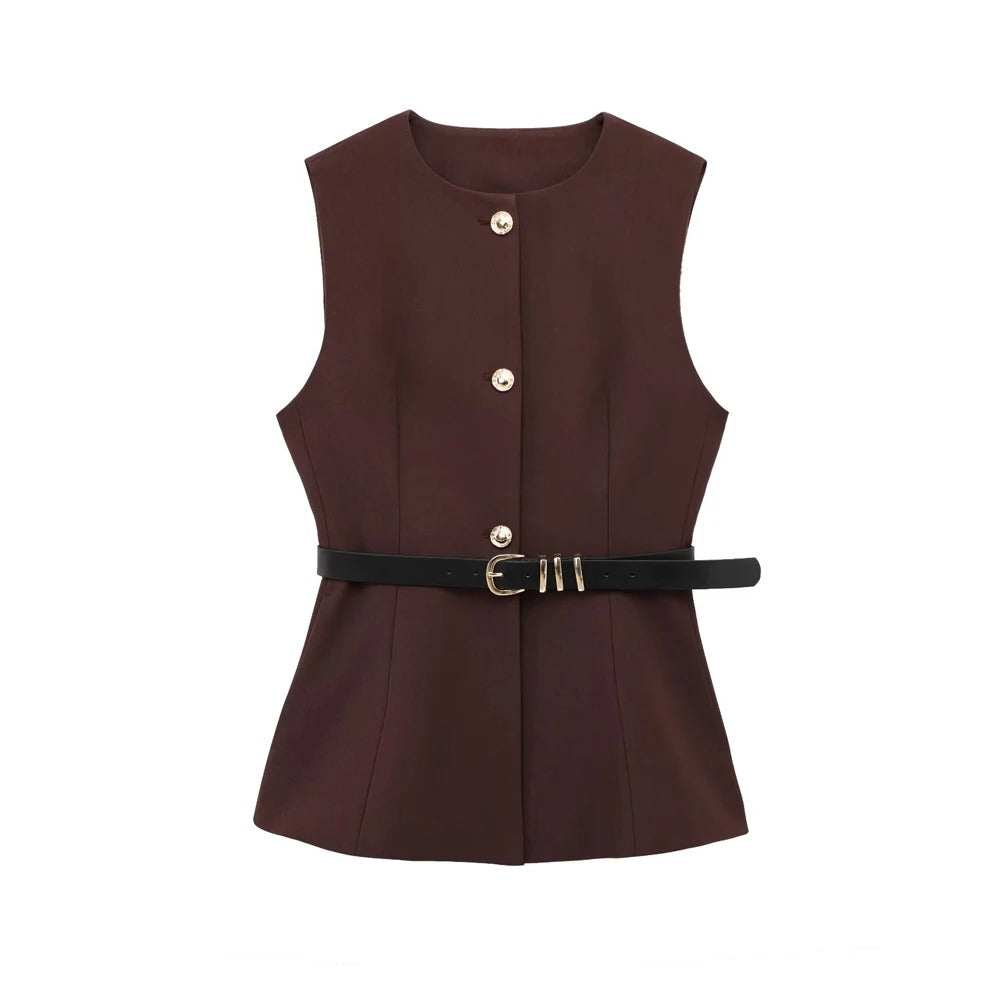 Colete Amélie Elegância Minimalista