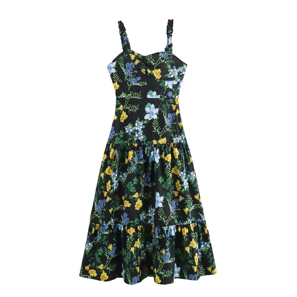 Vestido Lorena Floral Romântico e Vibrante