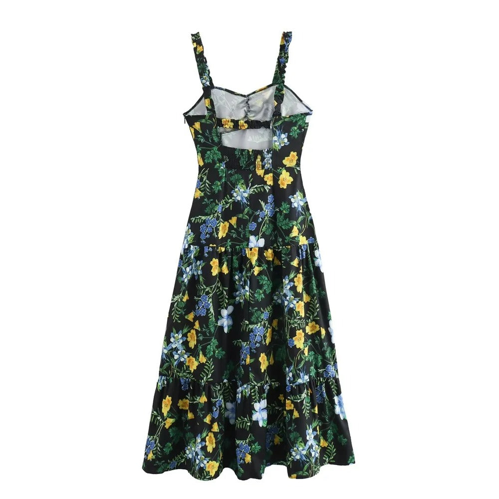 Vestido Lorena Floral Romântico e Vibrante