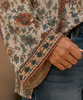 Bata Renata Floral Vintage