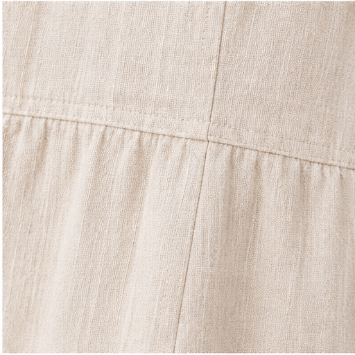 Vestido Cecília Midi Decote V com Gola Botões e Bolsos Frontais
