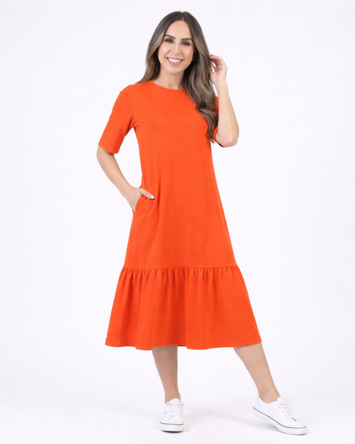 Vestido Julia Midi Elegância e Conforto