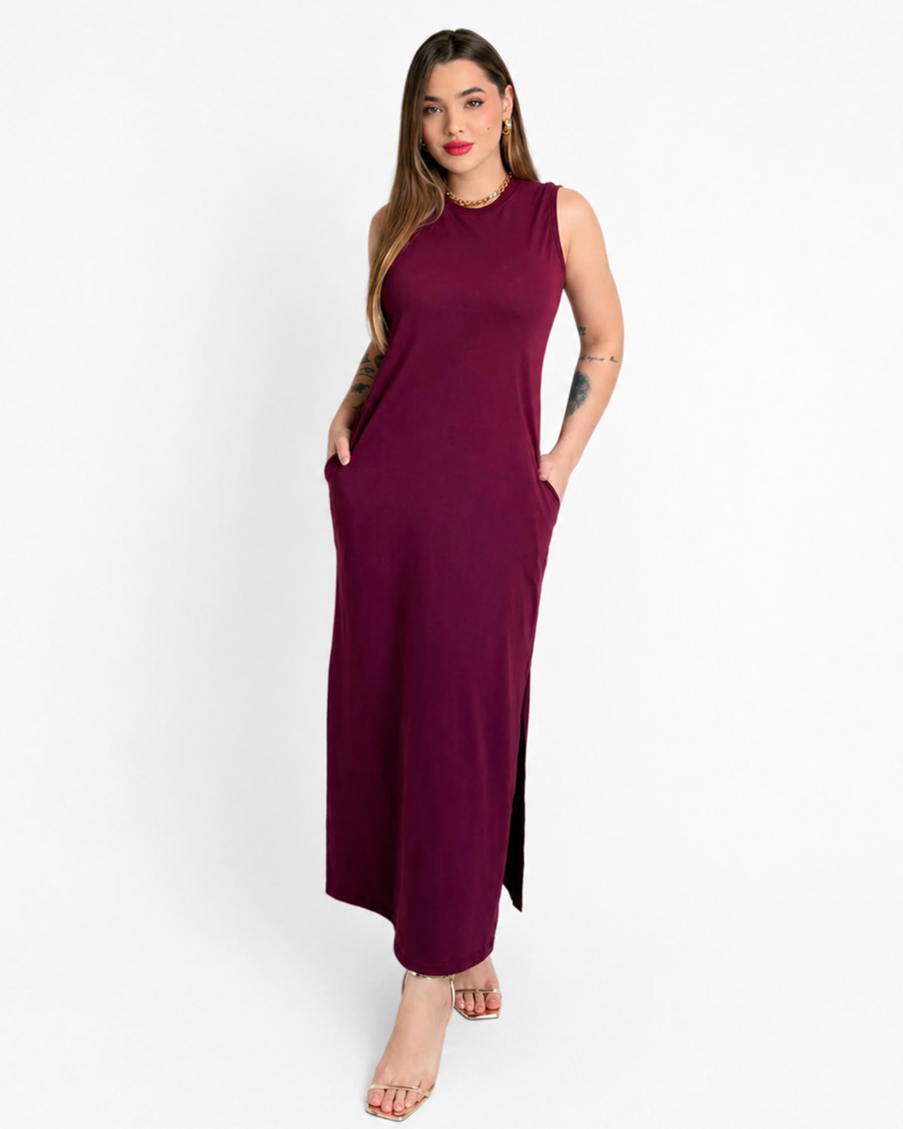 Vestido Ágatha Longo Elegância e Conforto