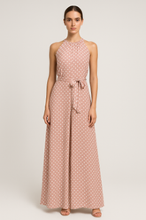 Vestido Jade Decote Halter Tecido Fluído