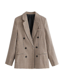 Blazer Helena Corte Alongado Tecido Xadrez