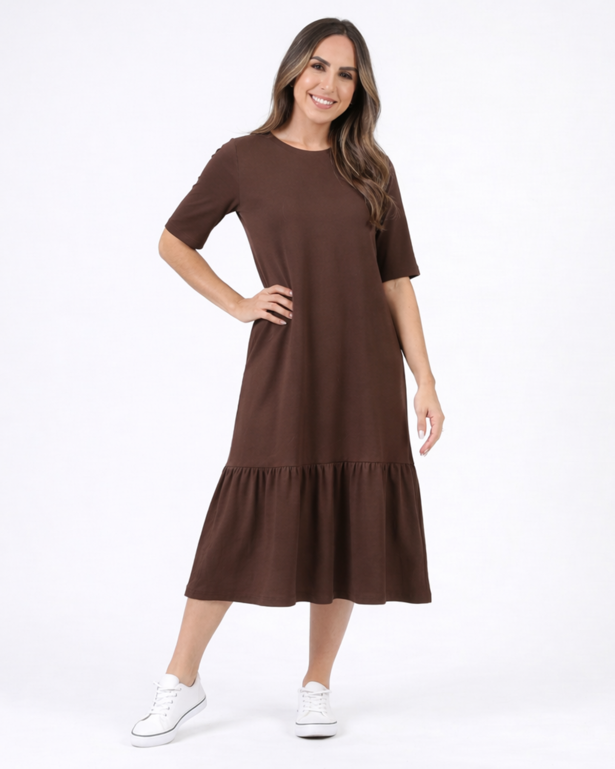 Vestido Julia Midi Elegância e Conforto