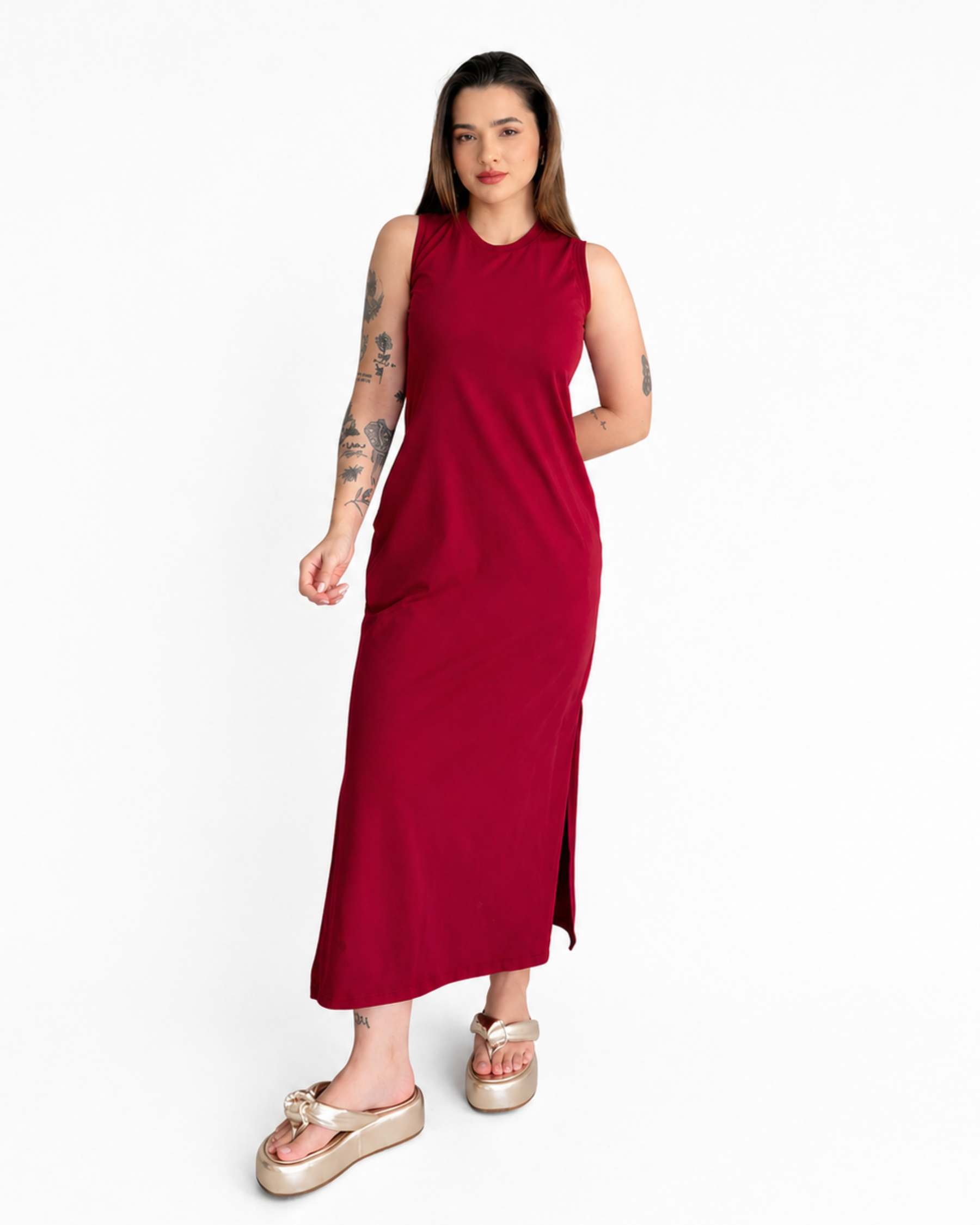 Vestido Ágatha Longo Elegância e Conforto
