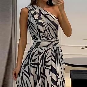 Vestido Mariana Longo Nula Manga e Fenda Frontal