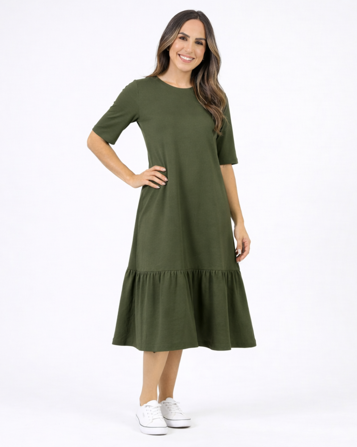 Vestido Julia Midi Elegância e Conforto