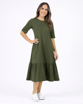 Vestido Julia Midi Elegância e Conforto