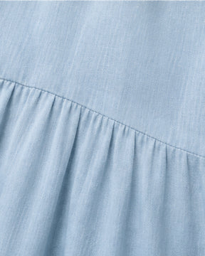 Vestido Serena Longo Bicolor Leve e Elegante.