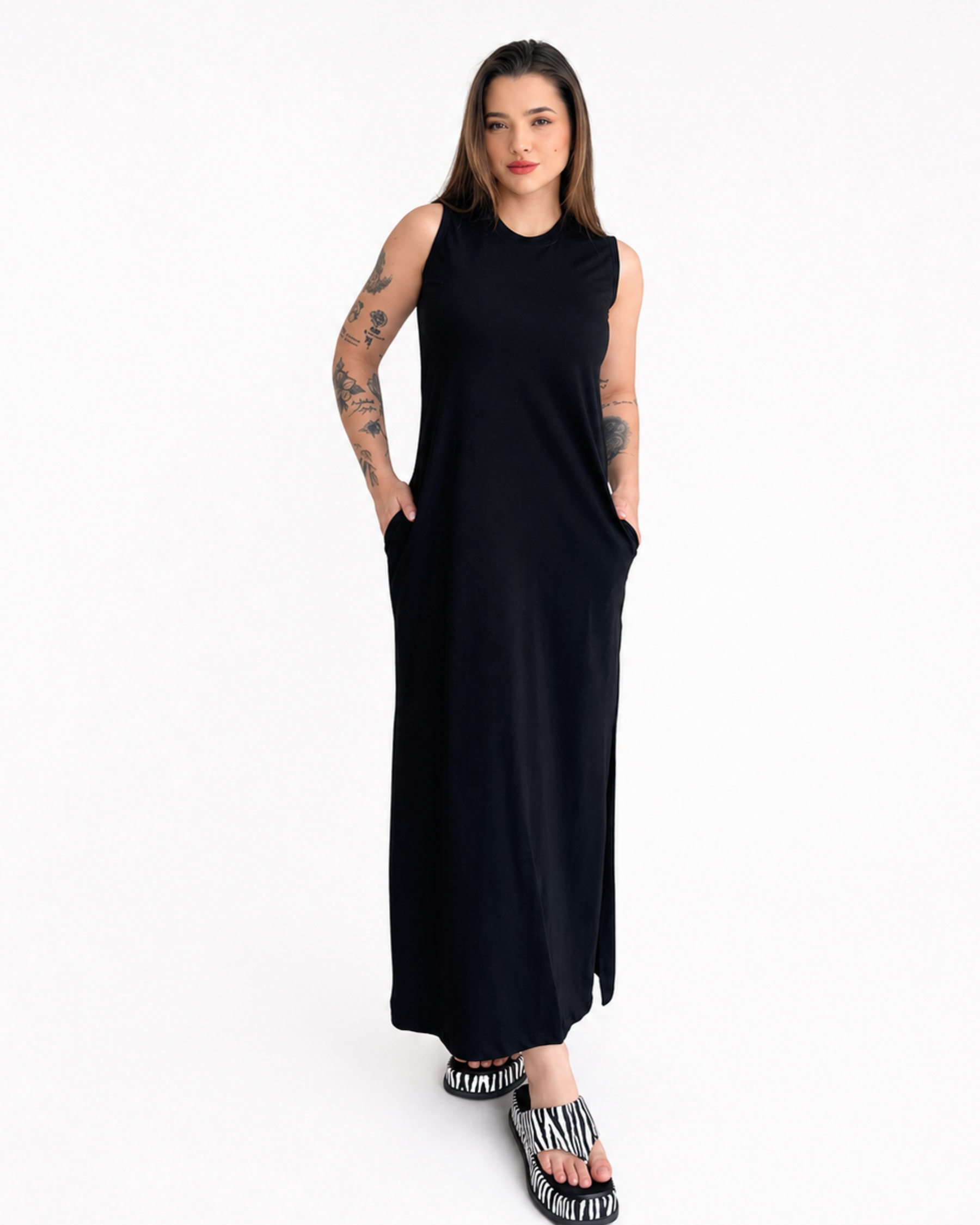 Vestido Ágatha Longo Elegância e Conforto