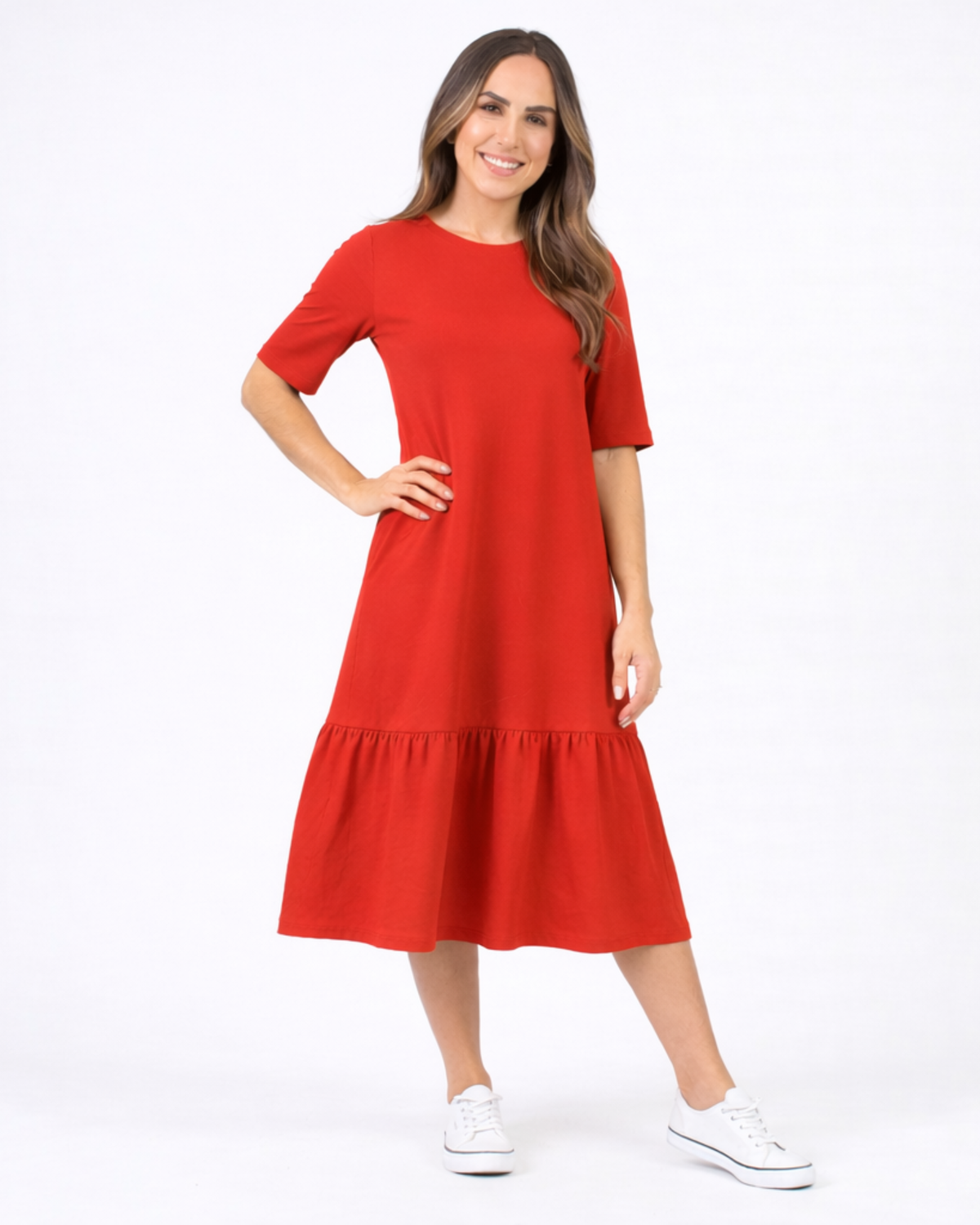 Vestido Julia Midi Elegância e Conforto