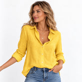 Camisa Leda Manga Longa Elegante e Casual