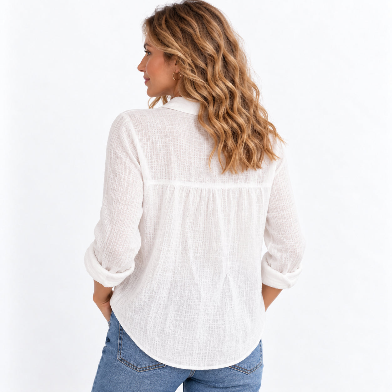 Camisa Leda Manga Longa Elegante e Casual