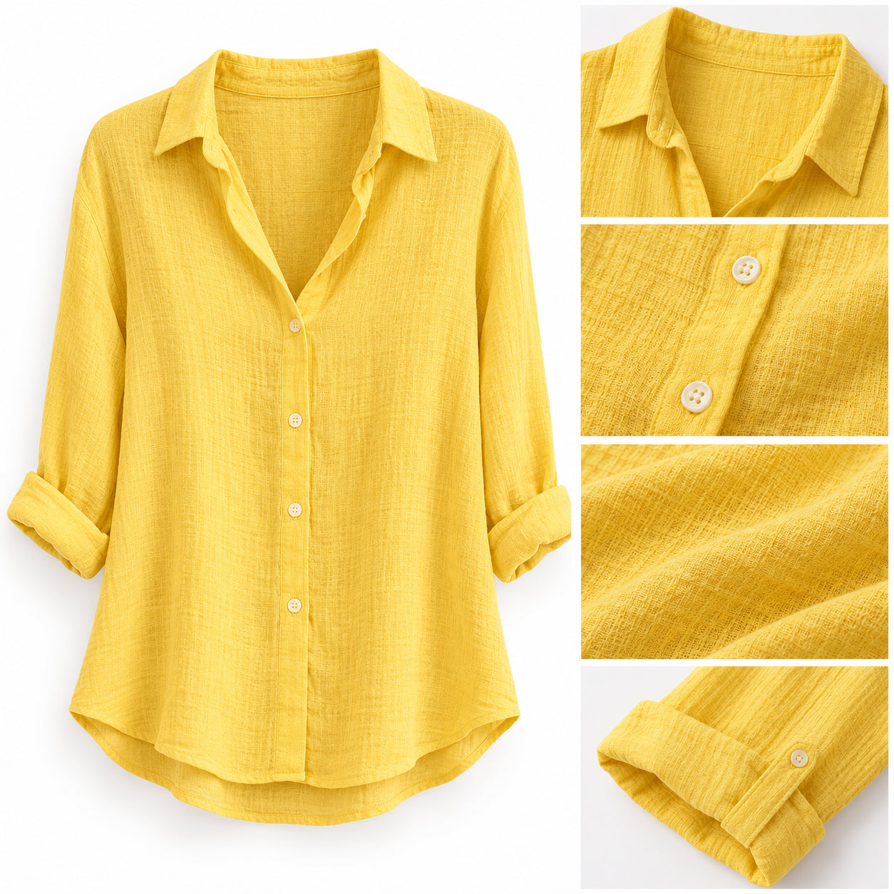 Camisa Leda Manga Longa Elegante e Casual