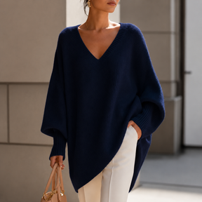 Poncho Tricot Celeste Elegância e Conforto