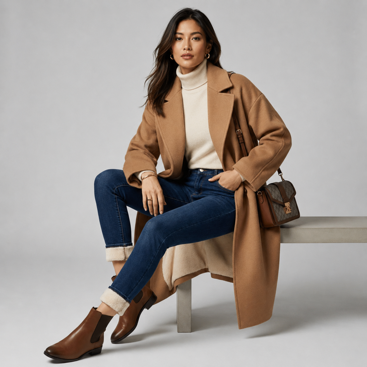 Calça Jeans Hannah Forrada e Aconchegante