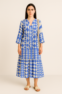 Vestido  Longuete™  Tecido Leve Estiloso e Moderno