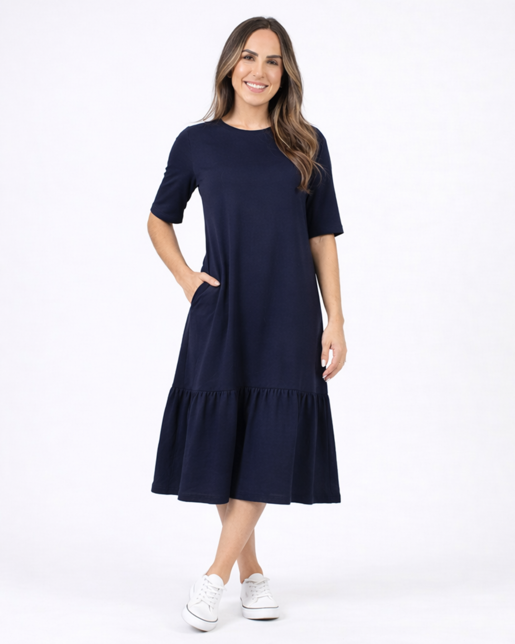 Vestido Julia Midi Elegância e Conforto