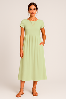 Vestido Alice  Midi e Manga Curta Black Friday