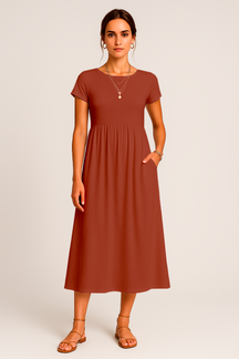 Vestido Alice  Midi e Manga Curta Black Friday