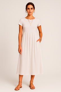 Vestido Alice  Midi e Manga Curta Black Friday