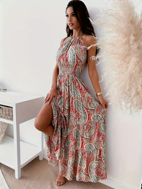 Vestido Raissa Estampa com Ondulação e Leve